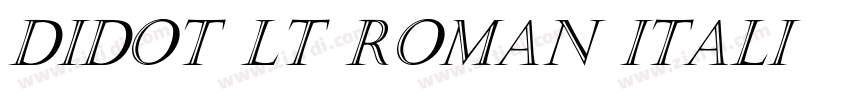 Didot LT Roman Itali字体转换